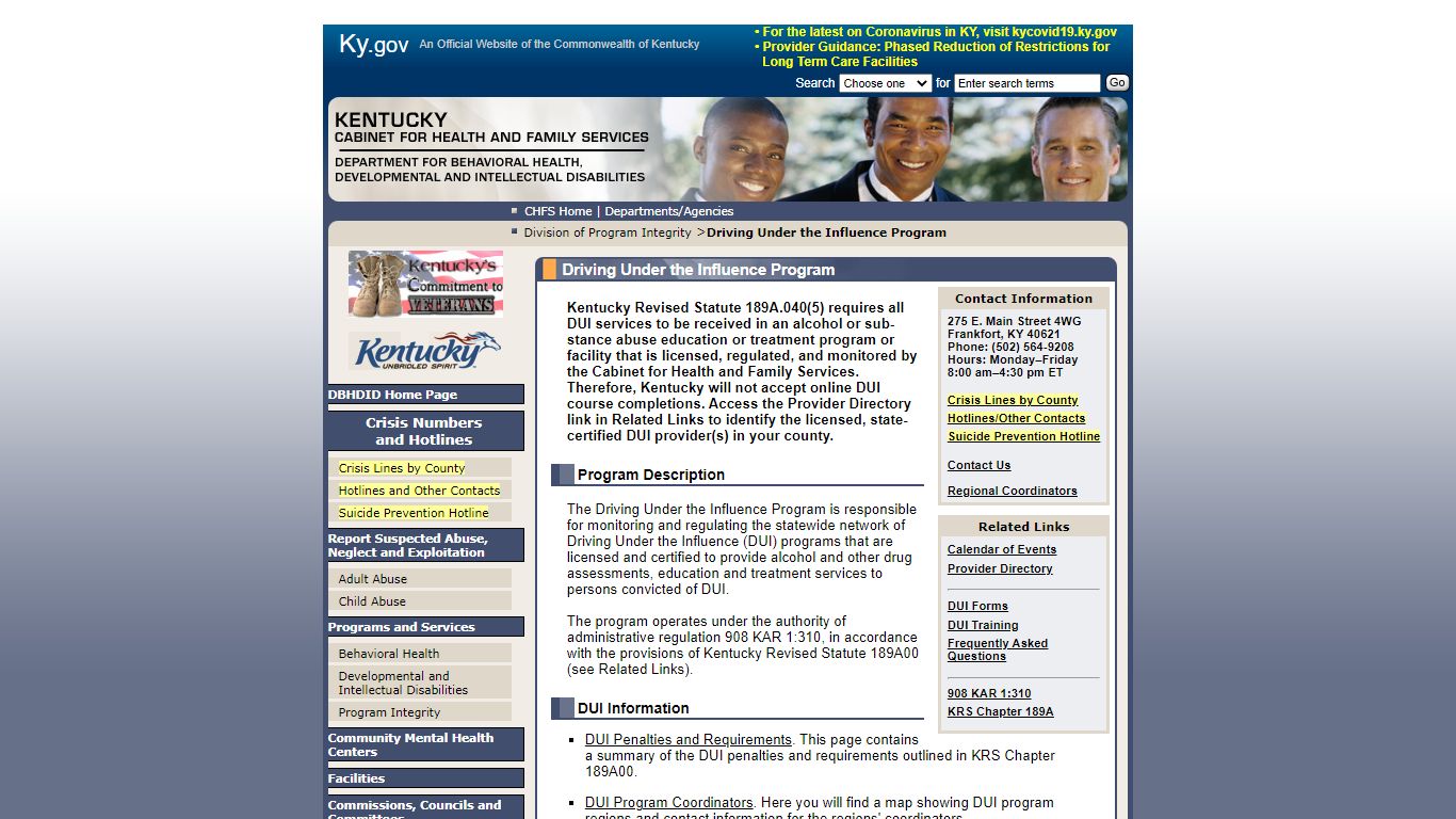 Kentucky Cabinet for Health and Family Services